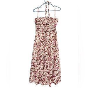 Jason Wu Ivory A-Line Dress with Pink & Brown Floral Pattern, NWT, Medium